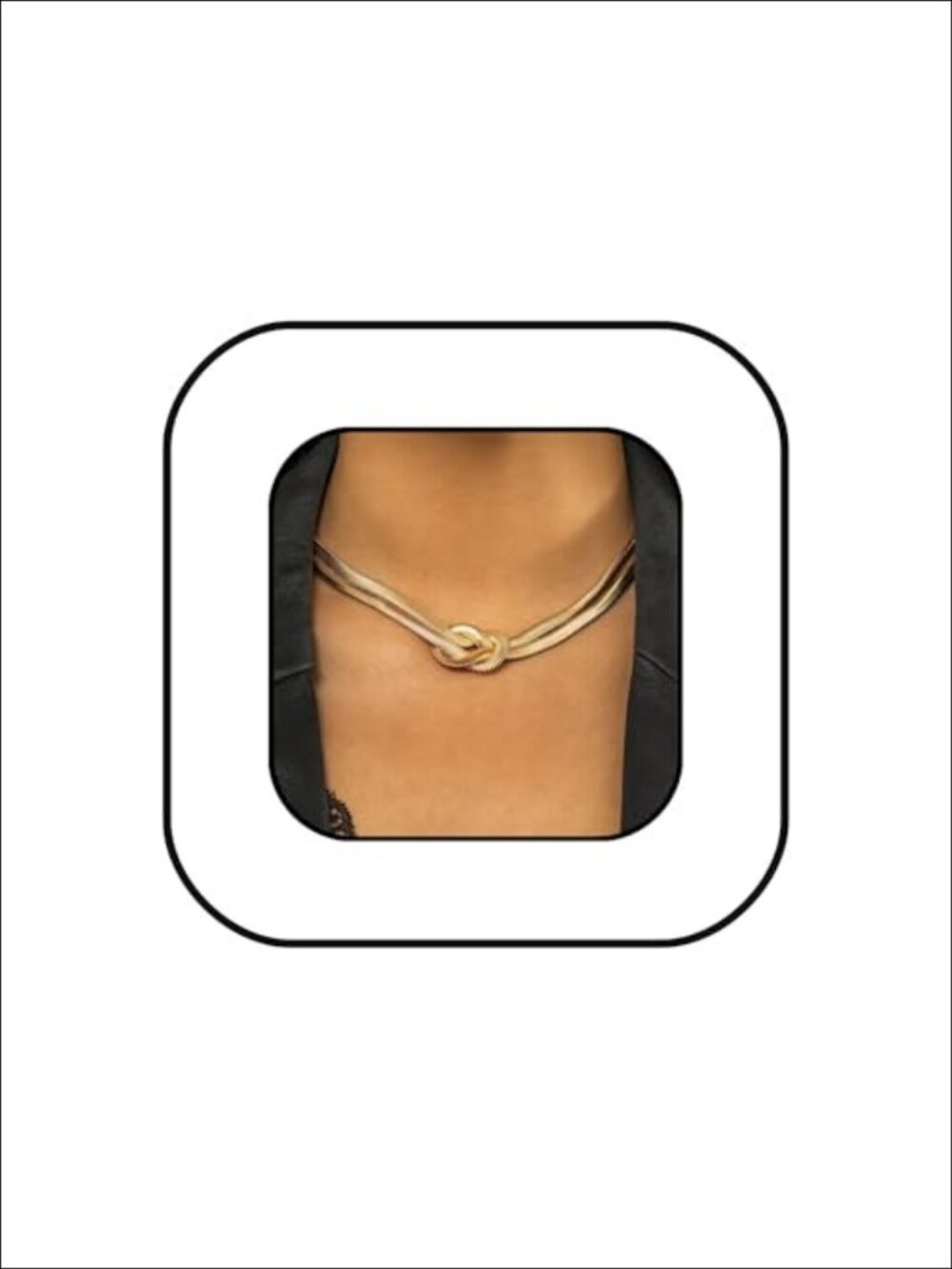 Chunky Knot Choker Necklace Snake Chain Statement Collar Adjustable Party Wear